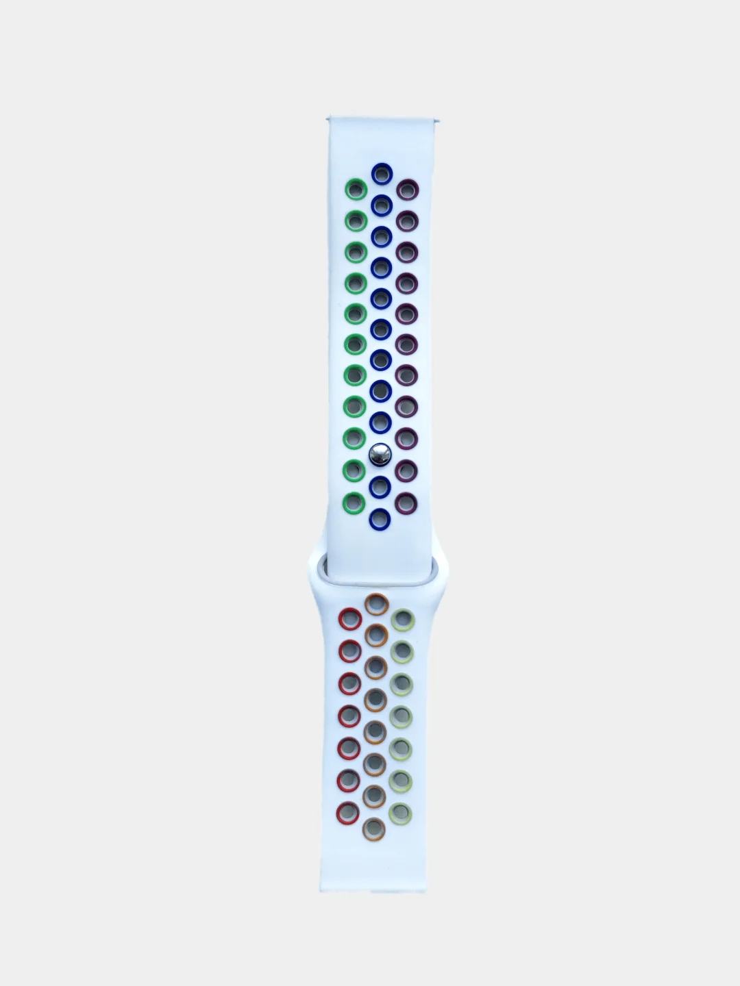 Разноцветный силиконовый ремешок для Xiaomi Amazfit Bip, Huawei, Haylou, Samsung, 20 мм, с кнопкой