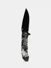 Черный нож туристический раскладной BOKER череп волк орел