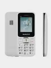 Белый мобильный телефон Maxvi C3i, аккумулятор 800 мАч