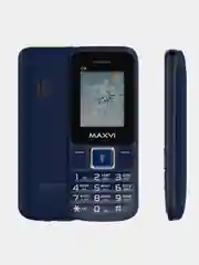 Синий мобильный телефон Maxvi C3i, аккумулятор 800 мАч