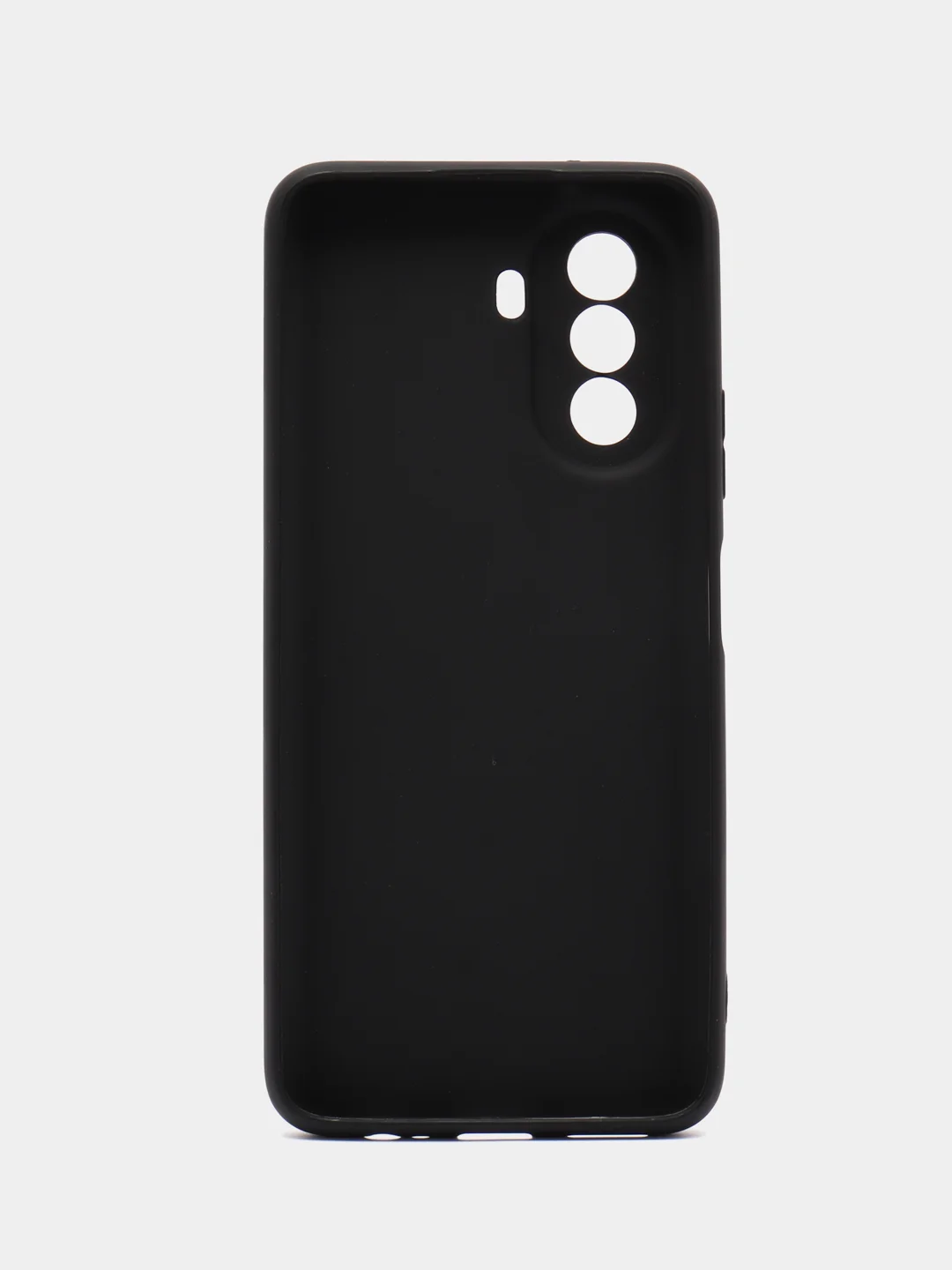 Чехол для Huawei Nova Y70 силиконовый, черный, матовый, с защитой камеры