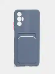 Синий меланж чехол для Tecno Spark 9 Pro, Camon 19/19 Pro, Tecno Pova 3, с отделением для карты