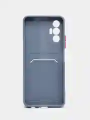 Синий меланж чехол для Tecno Spark 9 Pro, Camon 19/19 Pro, Tecno Pova 3, с отделением для карты