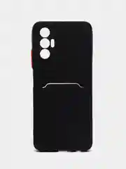Черный чехол для Tecno Spark 9 Pro, Camon 19/19 Pro, Tecno Pova 3, с отделением для карты