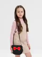 Черный детская сумочка "Минни Маус", с ушками и бантом