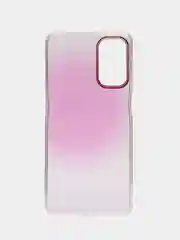 Фуксия силиконовый чехол Samsung M52 рисунком,из органического стекла