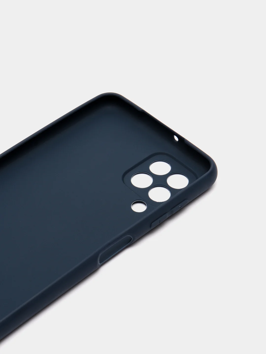 Синий силикон матовый чехол для Samsung A03, A23, A33, A53, A73, A22, S21FE с защитой камеры