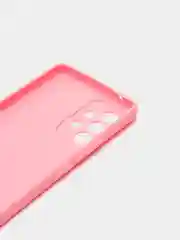 Розовый силикон матовый чехол для Samsung A03, A23, A33, A53, A73, A22, S21FE с защитой камеры