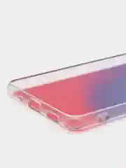 Индиго силиконовый чехол Samsung M52 рисунком,из органического стекла