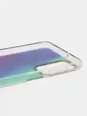 Индиго силиконовый чехол Samsung M52 рисунком,из органического стекла