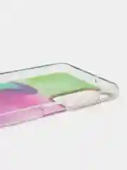 Розовый силиконовый чехол Samsung M52 рисунком,из органического стекла
