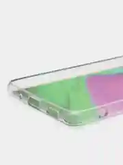 Розовый силиконовый чехол Samsung M52 рисунком,из органического стекла