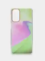 Салатовый силиконовый чехол Samsung M52 рисунком,из органического стекла