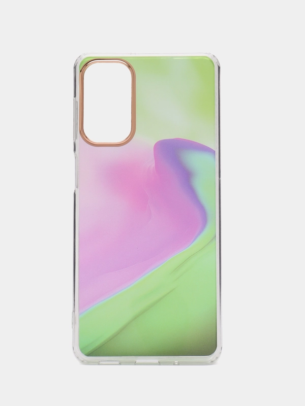 Силиконовый чехол Samsung M52 рисунком,из органического стекла
