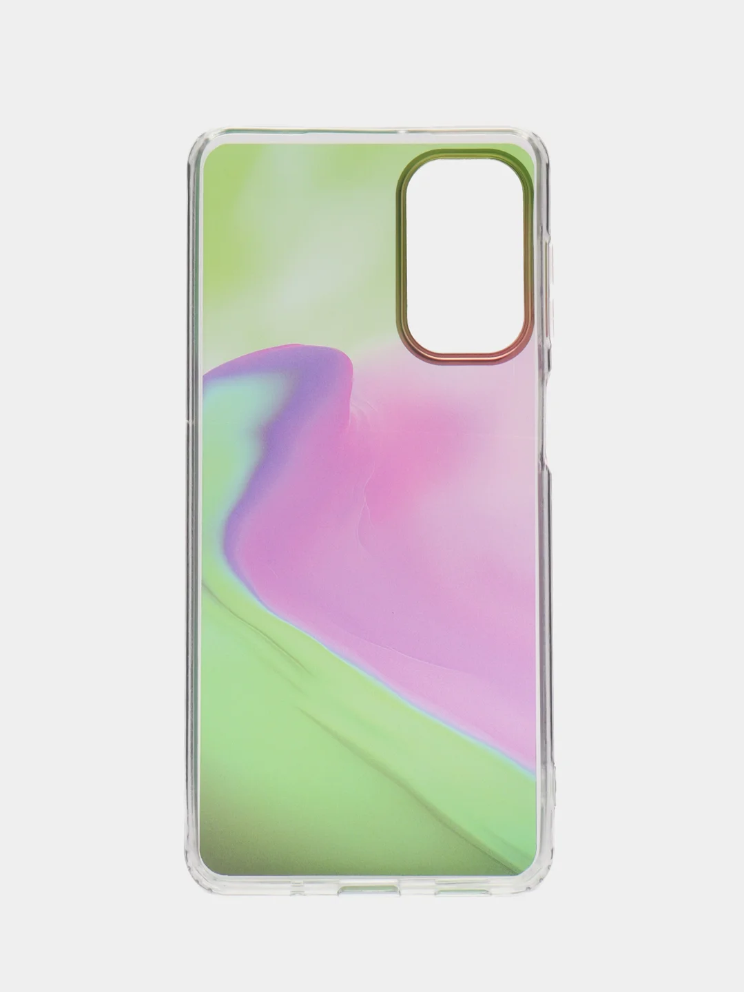 Розовый силиконовый чехол Samsung M52 рисунком,из органического стекла
