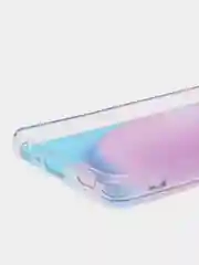 Лавандовый силиконовый чехол Samsung A22 рисунком,из органического стекла