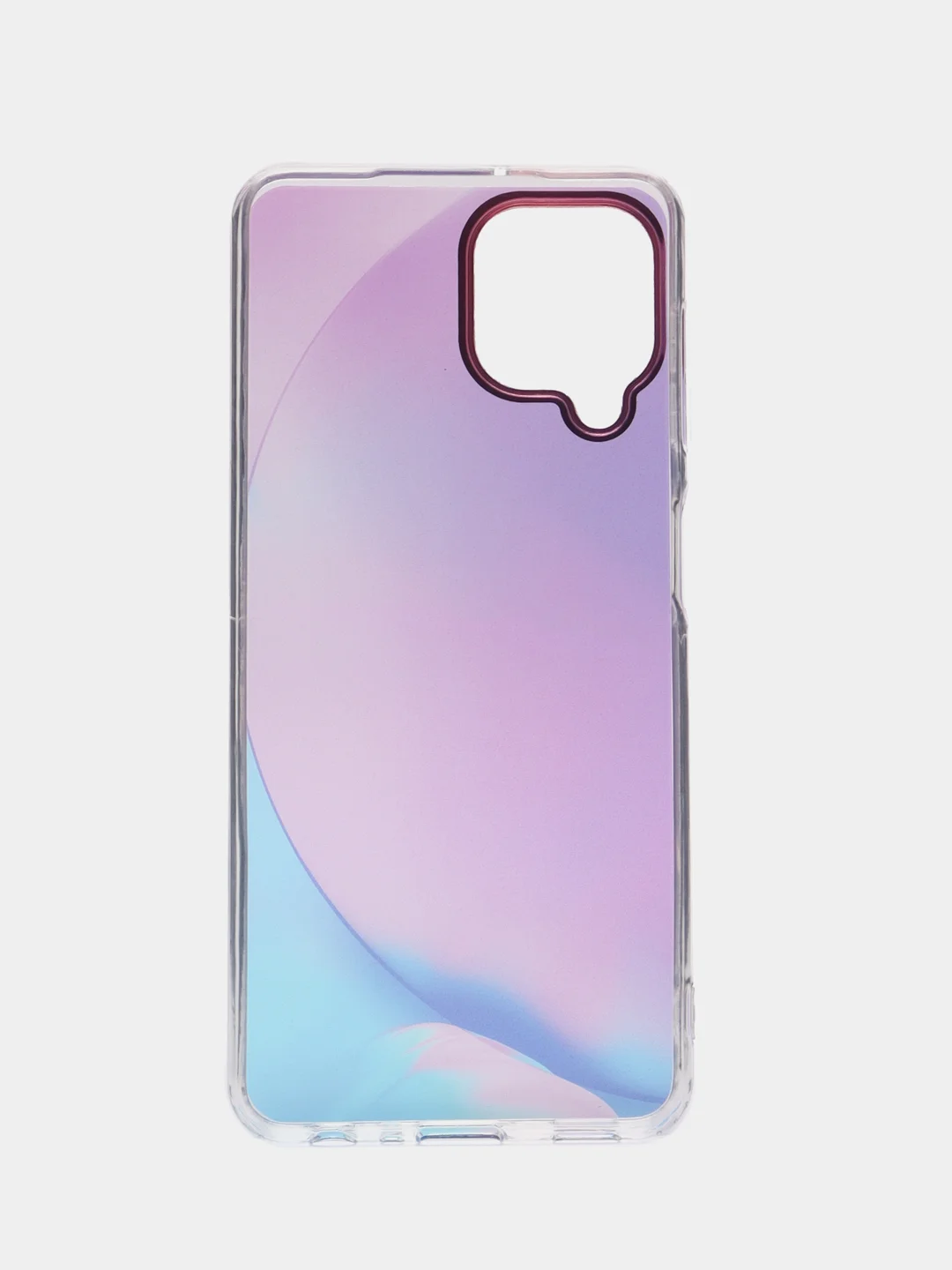 Лавандовый силиконовый чехол Samsung A22 рисунком,из органического стекла