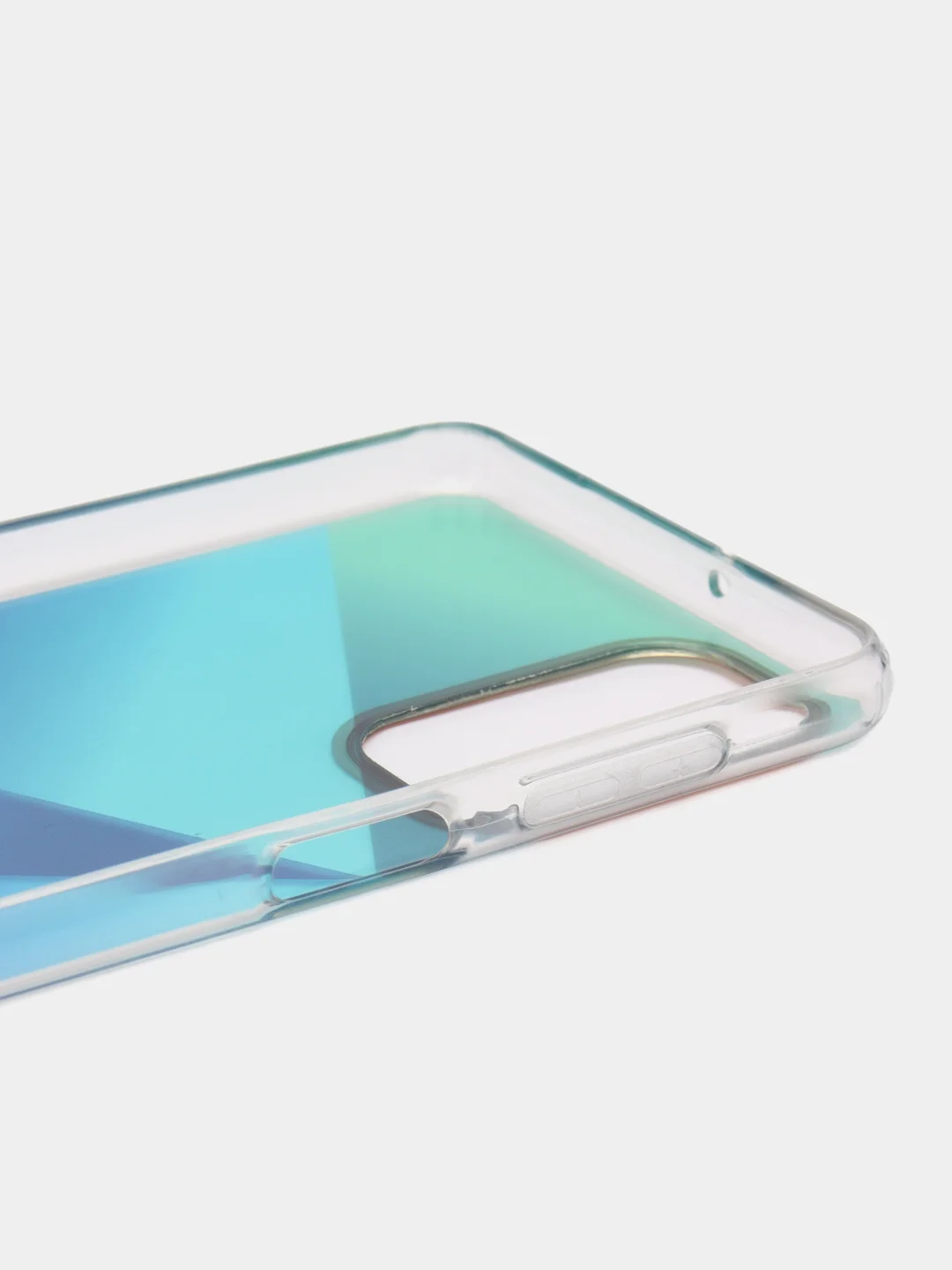 Синий силиконовый чехол Samsung M52 рисунком,из органического стекла