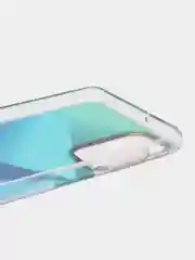 Синий силиконовый чехол Samsung M52 рисунком,из органического стекла