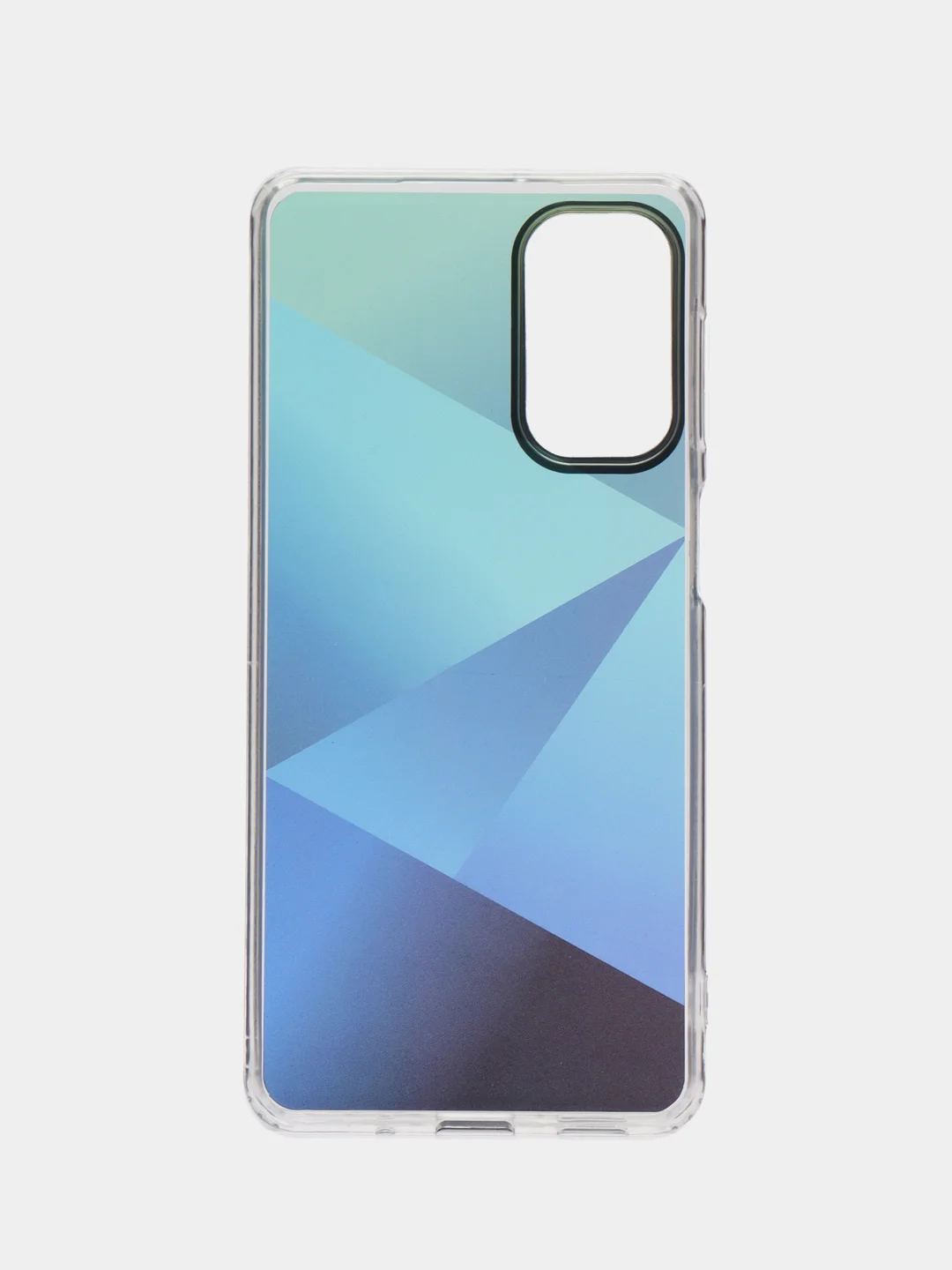 Синий силиконовый чехол Samsung M52 рисунком,из органического стекла