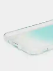 Бирюзовый силиконовый чехол Samsung A11 M11 рисунком,из органического стекла