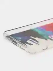 Темно-синий силиконовый чехол Samsung M52 рисунком,из органического стекла