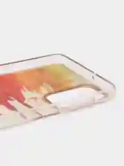 Темно-синий силиконовый чехол Samsung M52 рисунком,из органического стекла