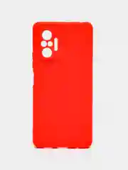 Красный силикон матовый чехол для Xiaomi Redmi Note 10 Pro, Note 10, 10s, Redmi 9 с защитой камеры