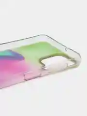 Салатовый силиконовый чехол Samsung A22 рисунком,из органического стекла