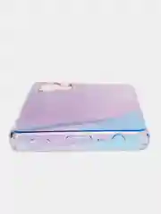 Лавандовый силиконовый чехол Samsung A32 рисунком,из органического стекла
