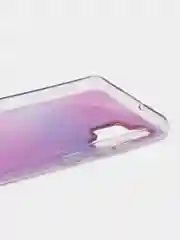Лавандовый силиконовый чехол Samsung A32 рисунком,из органического стекла
