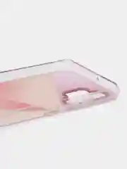 Сиреневый силиконовый чехол Samsung A32 рисунком,из органического стекла