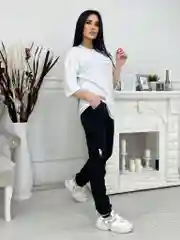 Черный спортивный костюм с принтом, оверсайз, унисекс