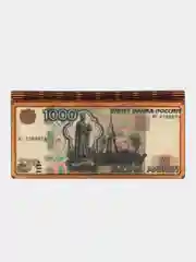 Бирюзовый конверт для денег, деревянная "1000, 2000 руб"