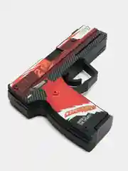 Желтый пистолет-резинкострел USP-S ЮСП, деревянный