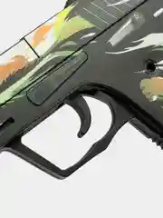 Бежевый пистолет-резинкострел USP-S ЮСП, деревянный