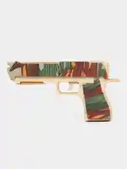 Коричневый деревянный пистолет резинкострел CS:GO