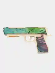 Белый деревянный пистолет резинкострел CS:GO