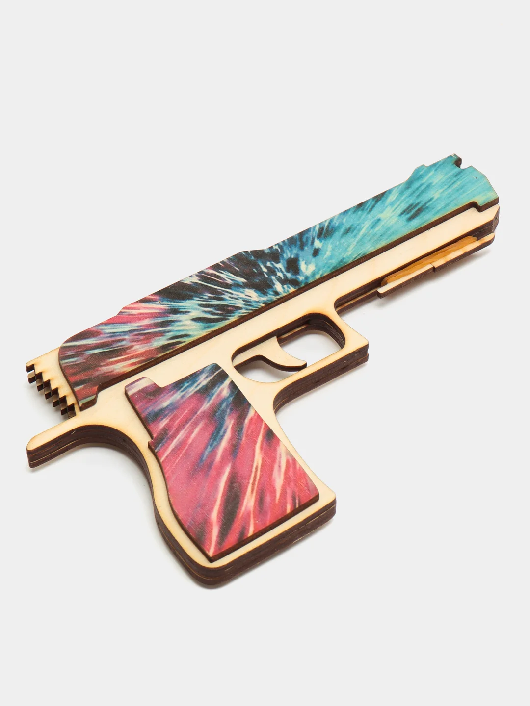 Белый деревянный пистолет резинкострел CS:GO