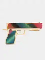 Аметистовый деревянный пистолет резинкострел CS:GO