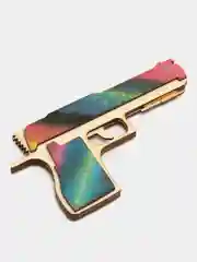 Аметистовый деревянный пистолет резинкострел CS:GO