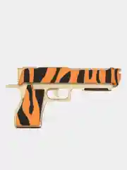 Оранжевый деревянный пистолет резинкострел CS:GO