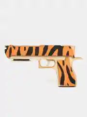 Оранжевый деревянный пистолет резинкострел CS:GO