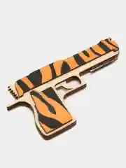 Оранжевый деревянный пистолет резинкострел CS:GO