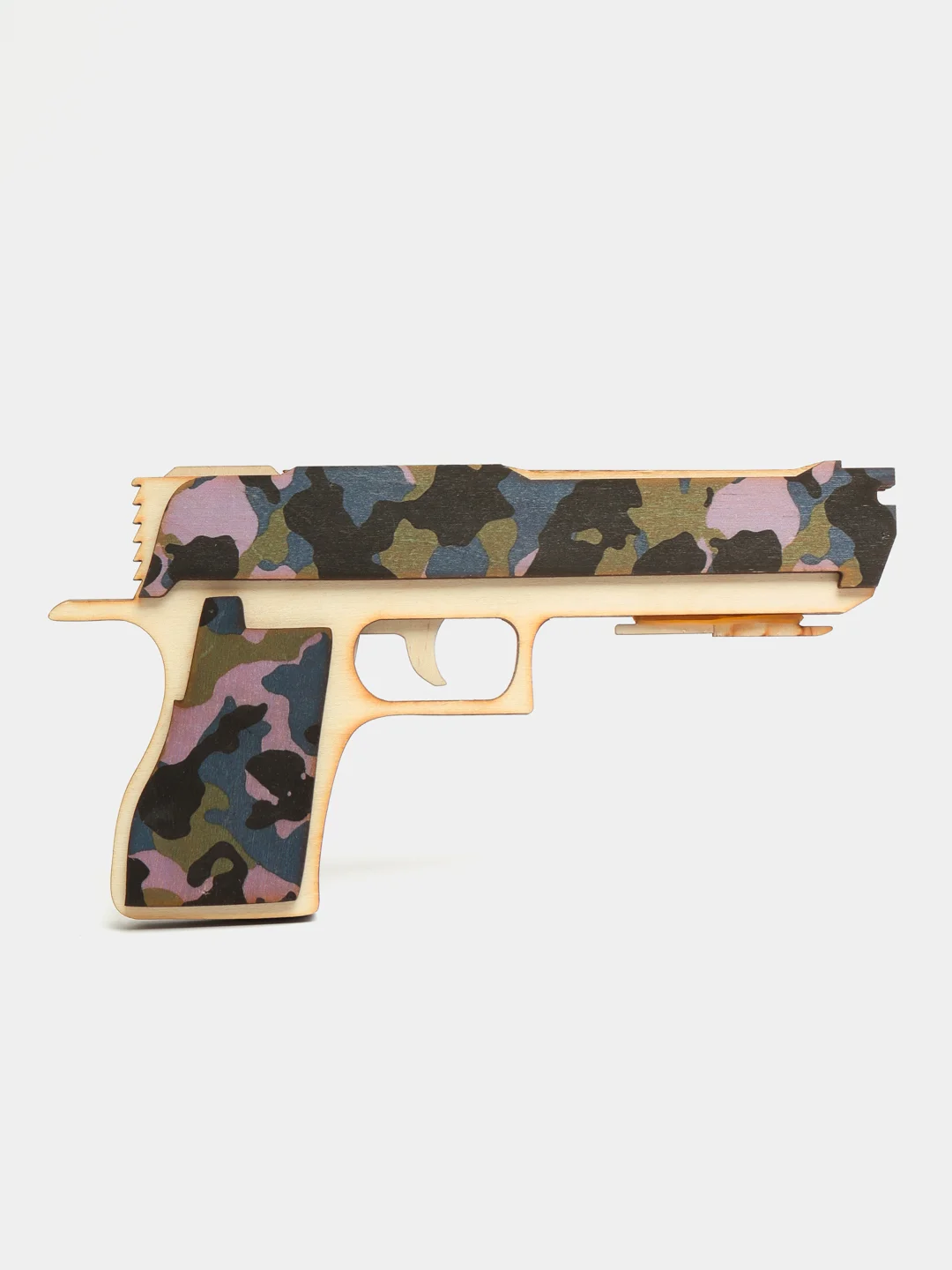 Фиолетовый деревянный пистолет резинкострел CS:GO
