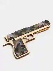 Фиолетовый деревянный пистолет резинкострел CS:GO