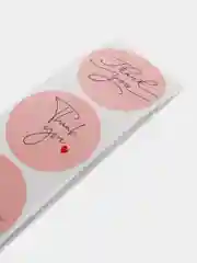 Розовый набор наклеек с надписью "Thank you", "Спасибо"