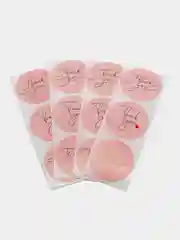 Розовый набор наклеек с надписью "Thank you", "Спасибо"
