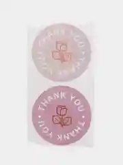Голубой набор наклеек с надписью "Thank you", "Спасибо"