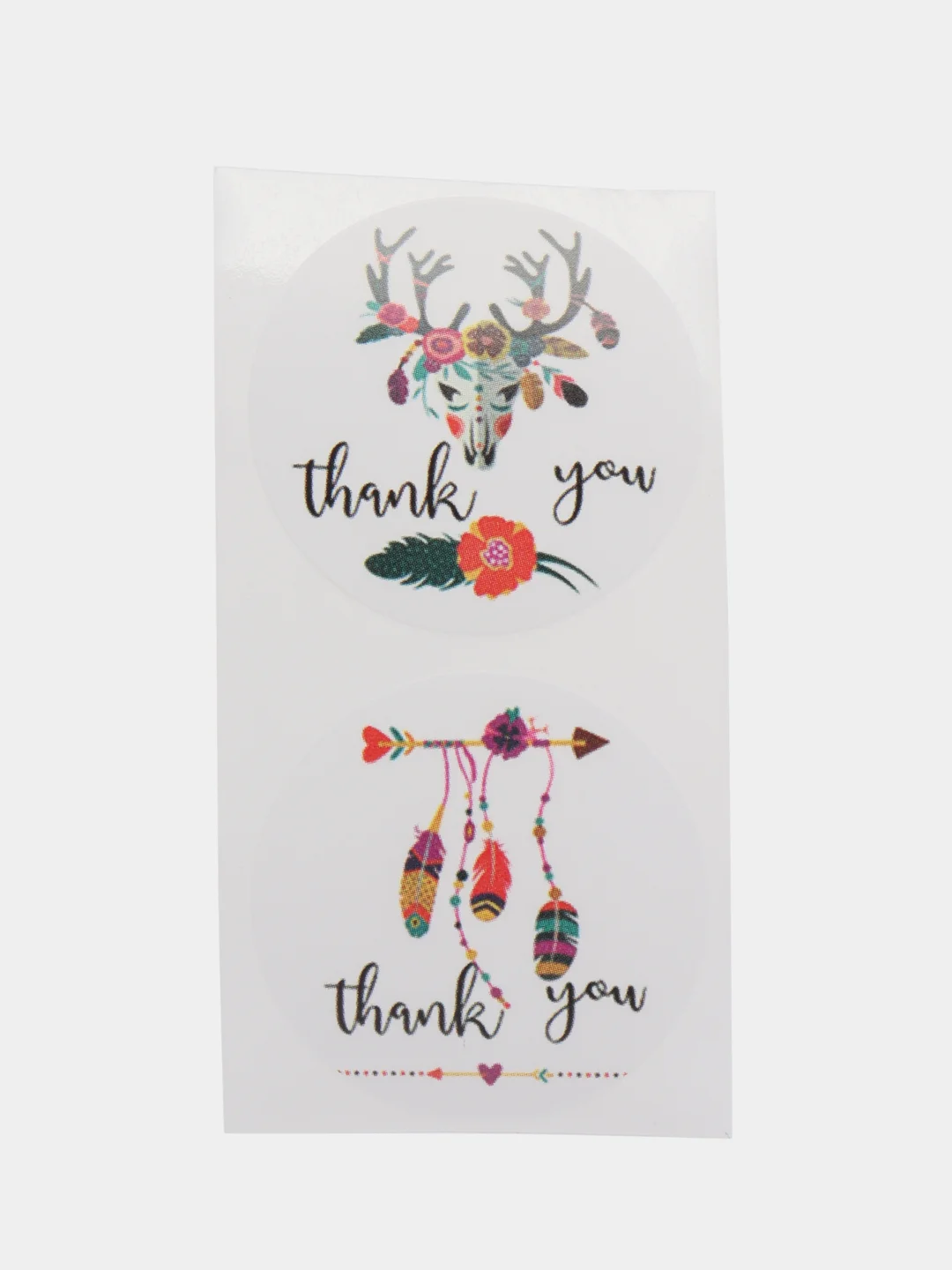 Вишнёвый набор наклеек с надписью "Thank you", "Спасибо"